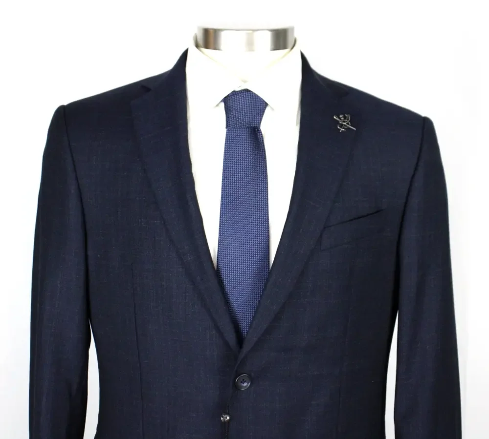 John Varvatos Bleecker Jacket Mens 42 R Navy Crepe Reda Wool Blazer Sport Coat